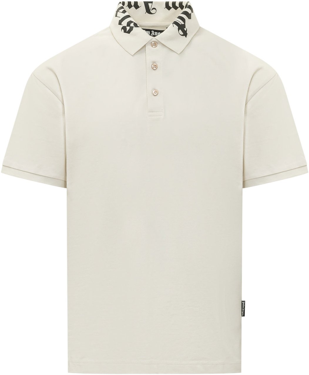 Palm Angels Polo con Logo su Collo Wit