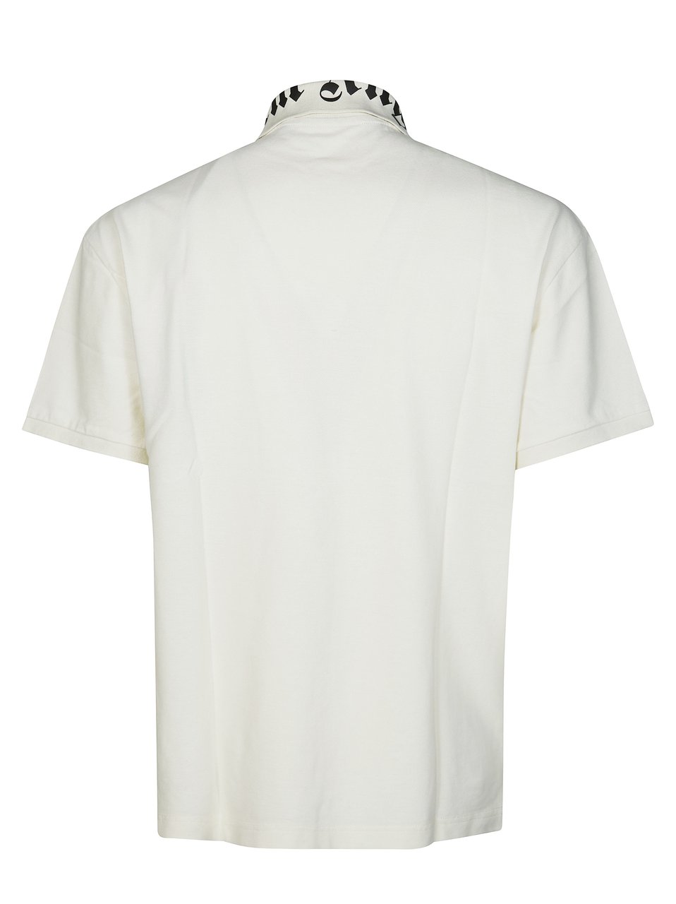 Palm Angels Black Neck Logo Boxy Polo Shirt Wit