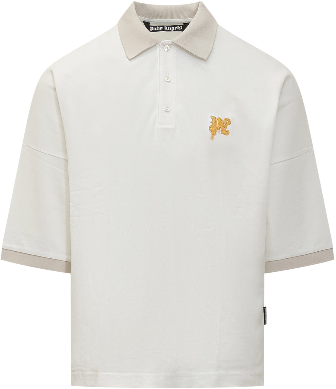 Palm Angels Polo con Logo Wit