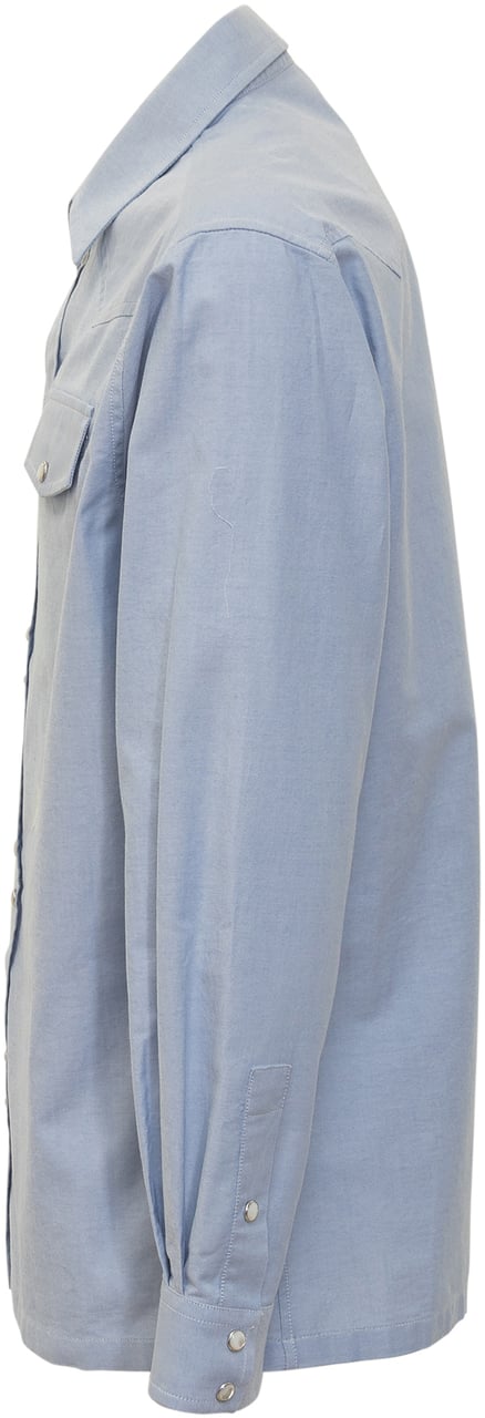 Palm Angels Camicia PA Monogram Blauw