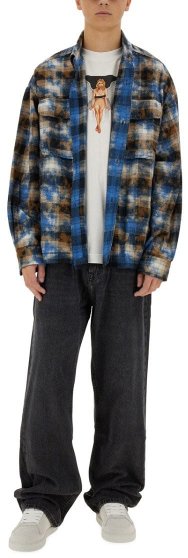 Palm Angels Plaid Shirt Divers