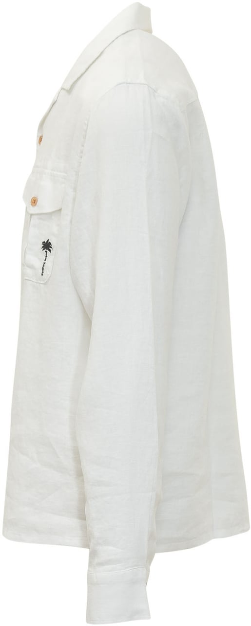 Palm Angels Camicia Bowling con Tasca Applicata Wit