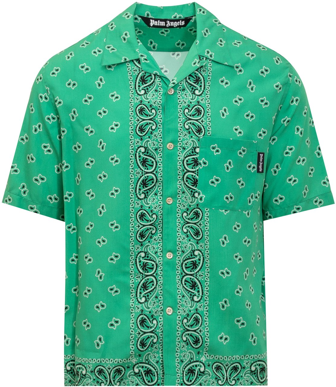 Palm Angels Camicia con Stampa Paisley Groen