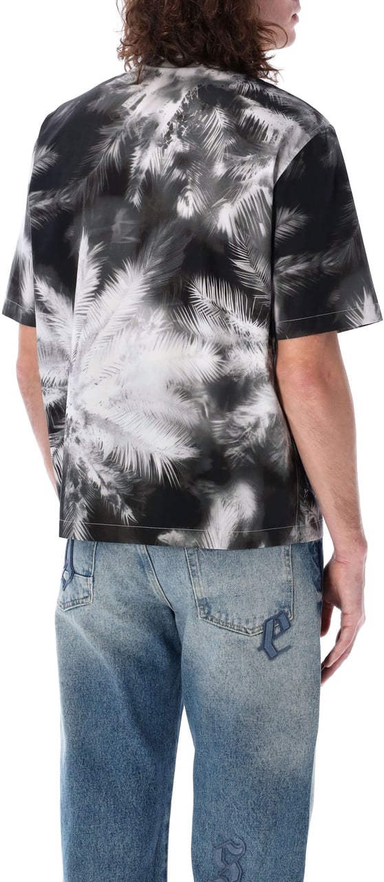 Palm Angels Black Blueprint Palms Shirt Multicolour Divers