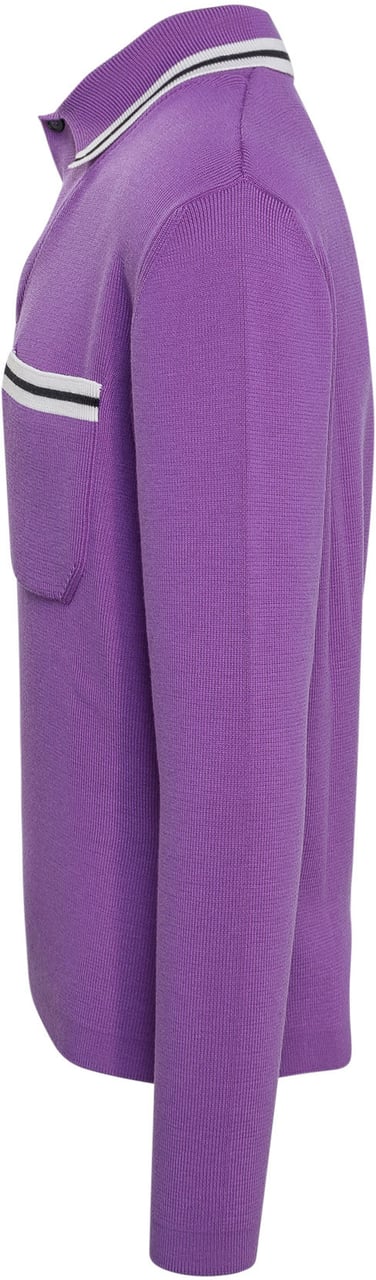 Palm Angels Polo Track Knit Paars