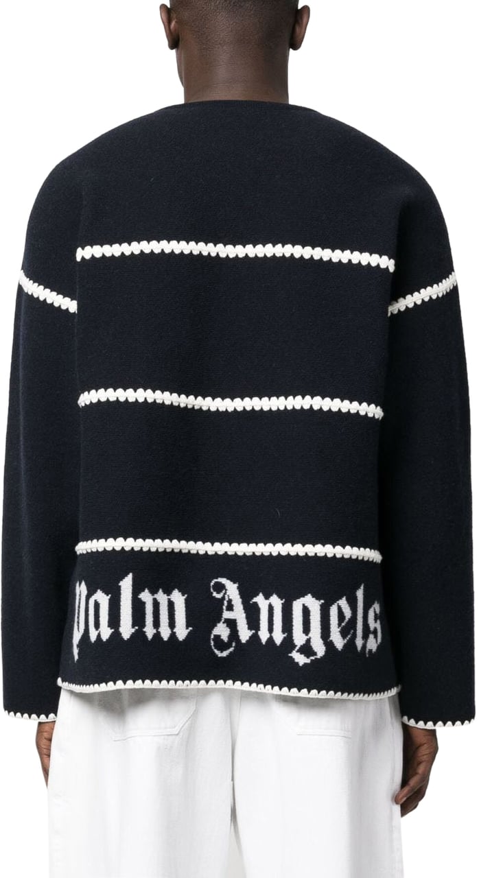 Palm Angels Sweaters Blue Blauw