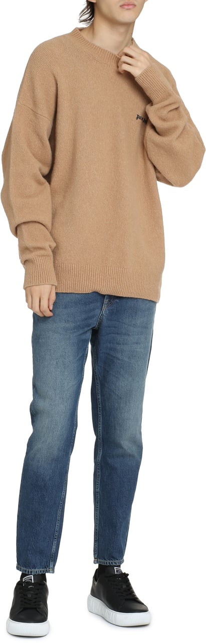 Palm Angels Logo crew-neck sweater Zwart