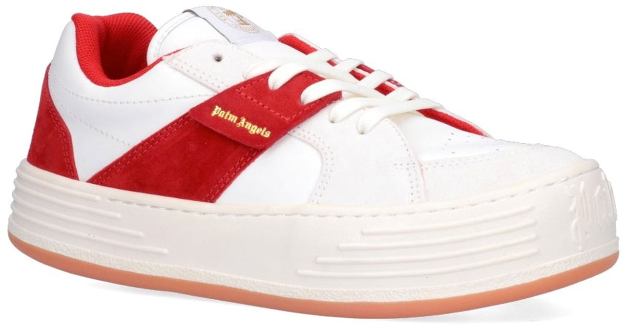 Palm Angels Palm Angels Leather Logo Sneakers Rood