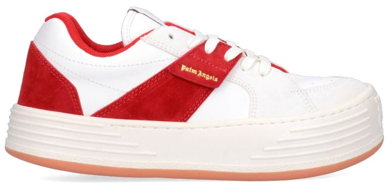 Palm Angels Palm Angels Leather Logo Sneakers Rood