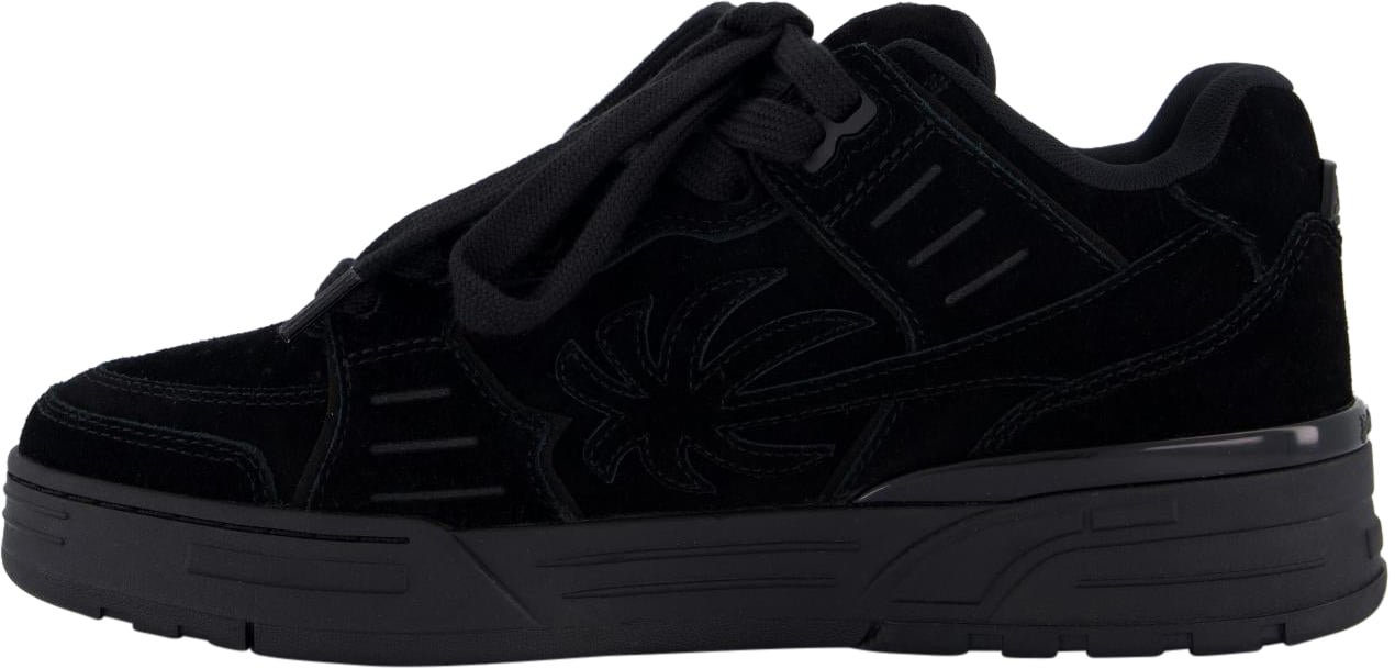 Palm Angels Heren Venice Suede Sneakers Zwart Zwart