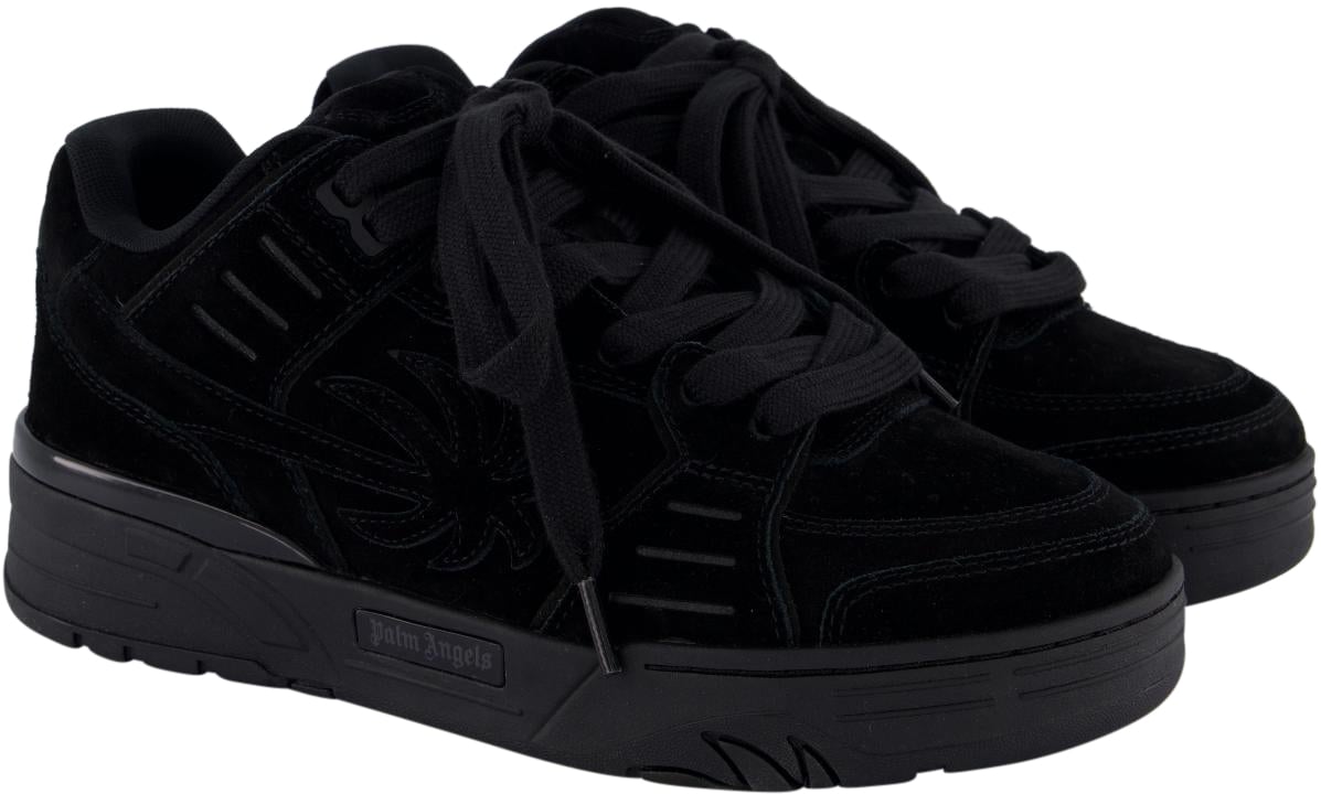 Palm Angels Heren Venice Suede Sneakers Zwart Zwart