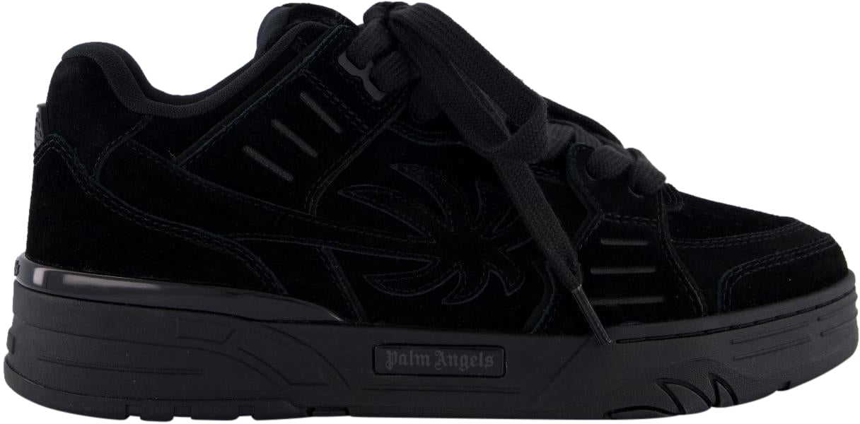 Palm Angels Heren Venice Suede Sneakers Zwart Zwart