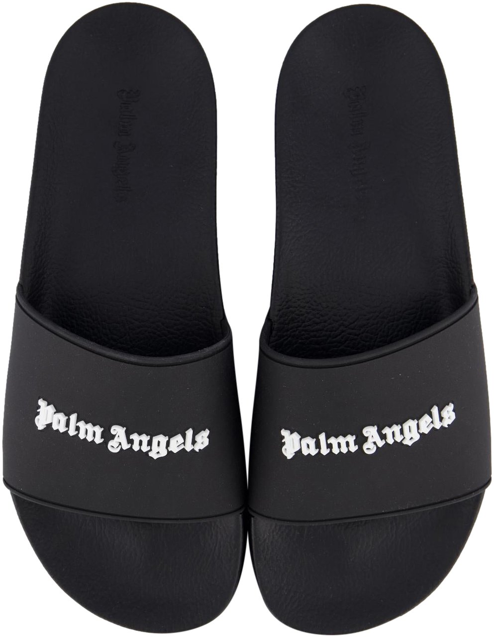 Palm Angels Heren Essential Logo Slider Zwart Zwart