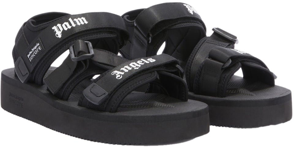 Palm Angels X Suicoke Kise Logo Sandals Zwart