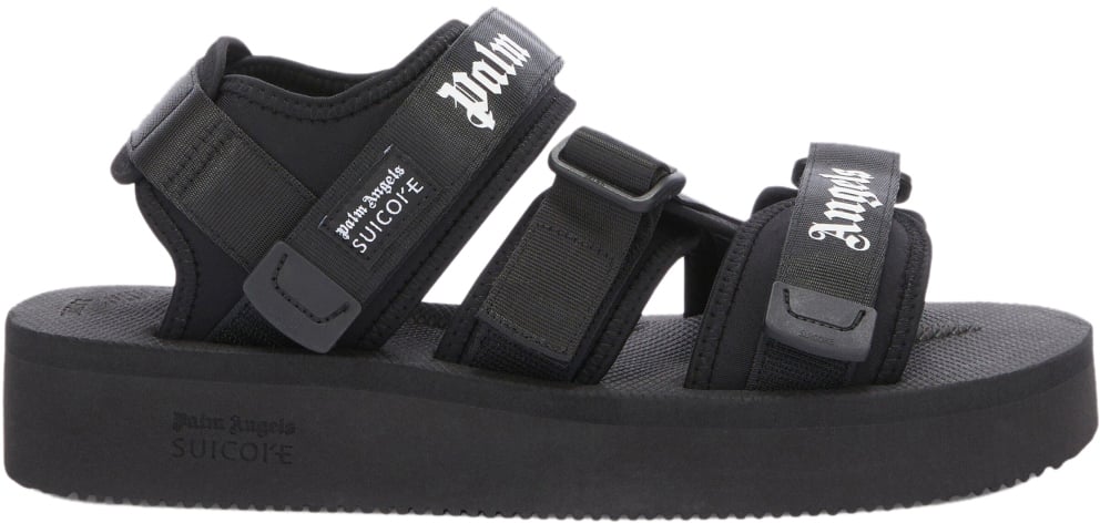 Palm Angels X Suicoke Kise Logo Sandals Zwart