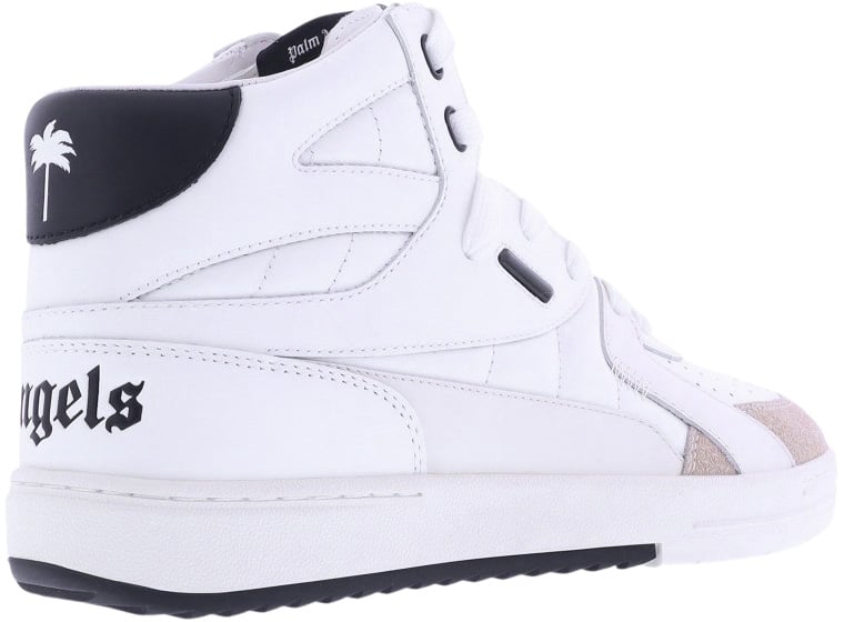 Palm Angels Heren University Mid Sneaker Wit Wit