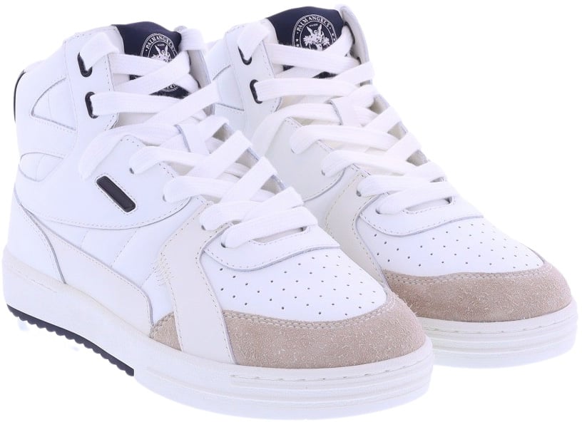 Palm Angels Heren University Mid Sneaker Wit Wit