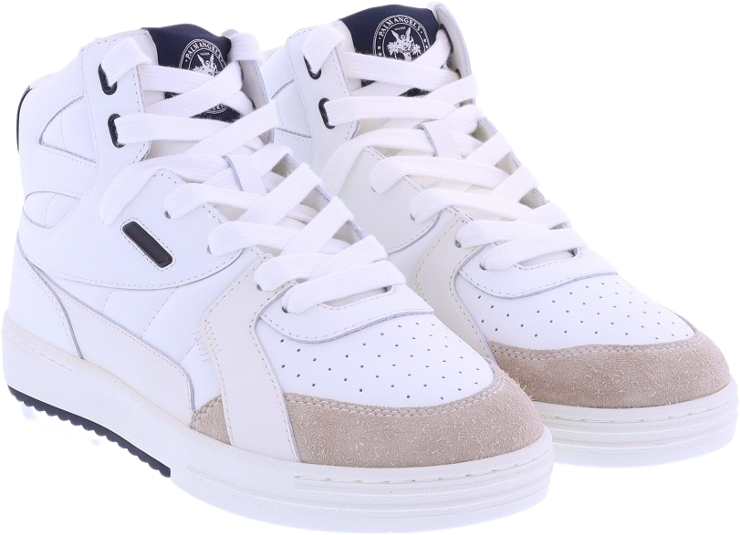 Palm Angels Heren University Mid Sneaker Wit Wit
