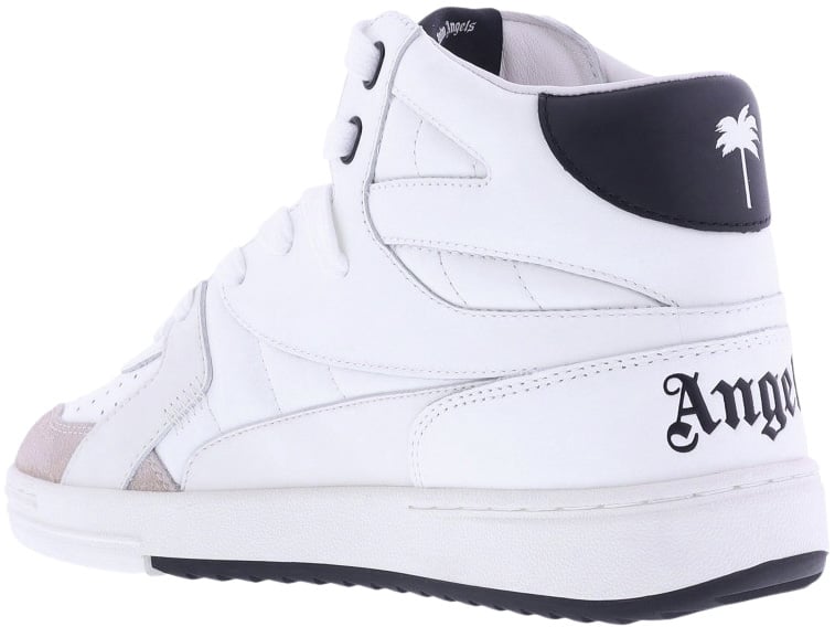 Palm Angels Heren University Mid Sneaker Wit Wit