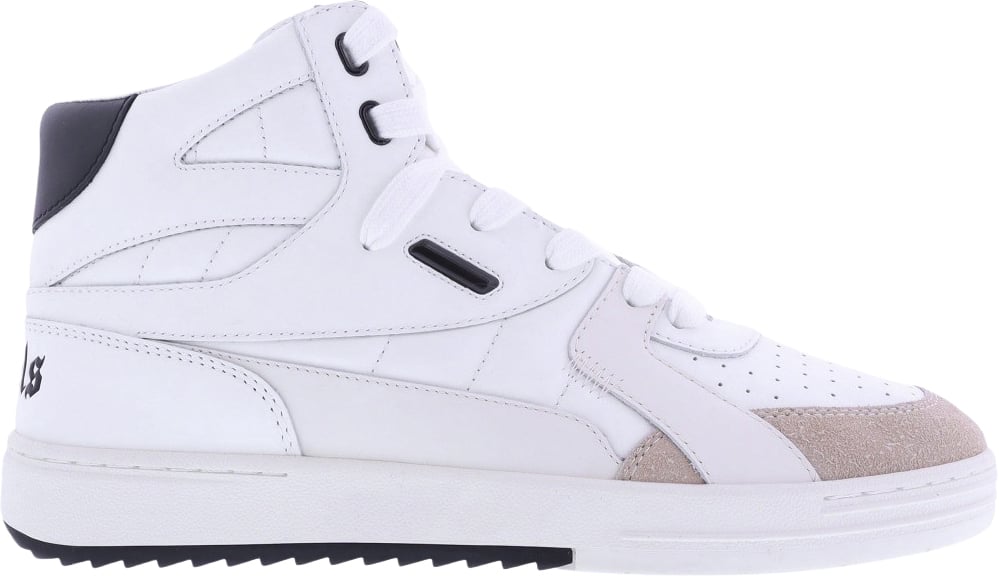 Palm Angels Heren University Mid Sneaker Wit Wit