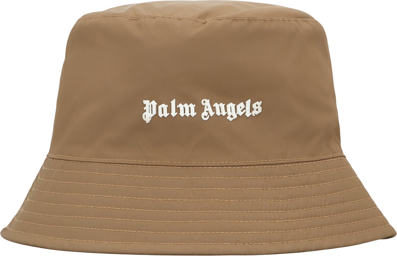 Palm Angels Fisherman's hat with logo Beige