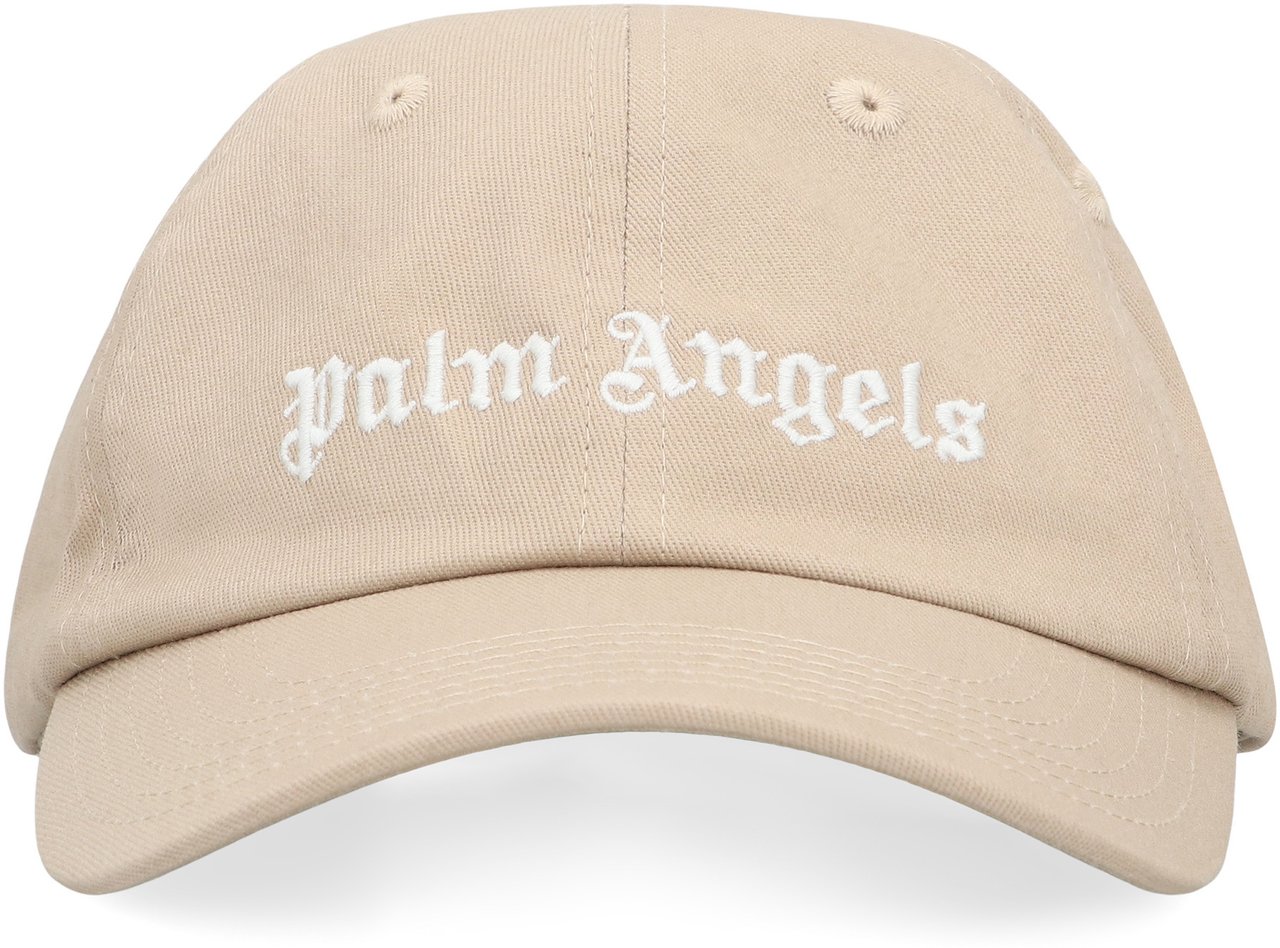 Palm Angels Baseball cap with logo Beige