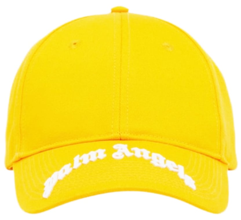 Palm Angels Curved Logo Baseball Cap Geel