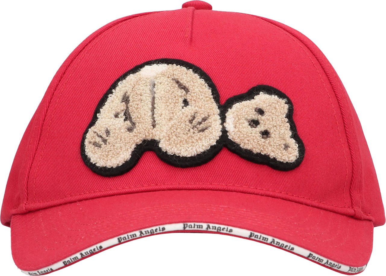 Palm Angels Baseball cap with logo Rood