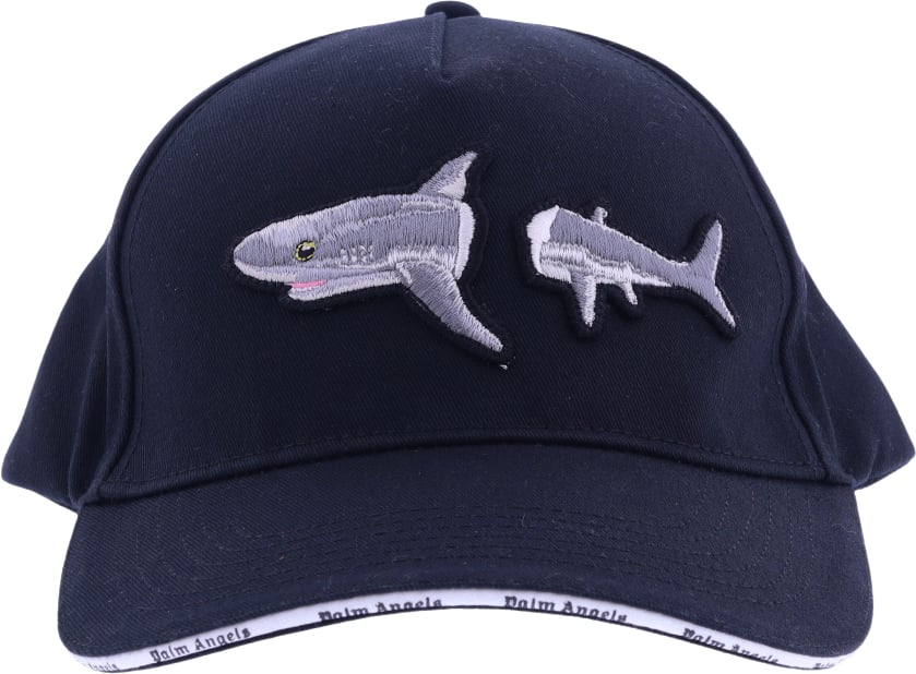 Palm Angels Heren Broken Shark Cap Zwart Zwart
