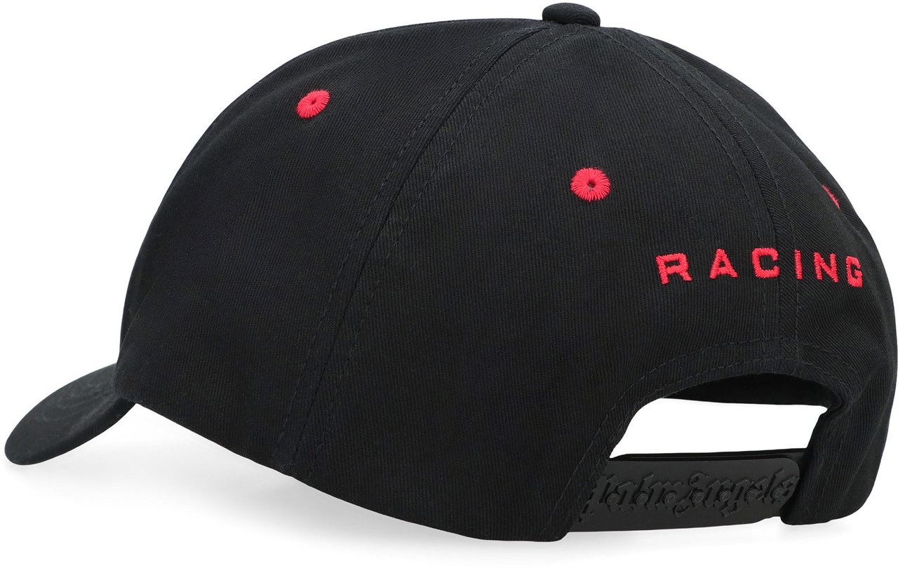 Palm Angels Baseball cap Racing Monogram Zwart