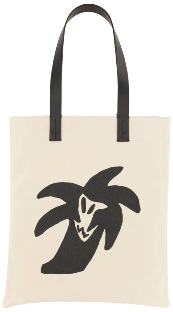 Palm Angels Cotton Canvas Shopping Bag Wit