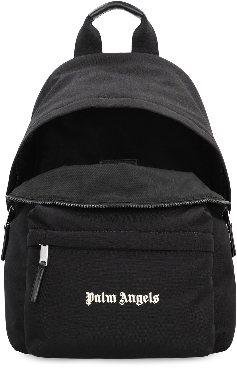 Palm Angels Backpack with logo Zwart