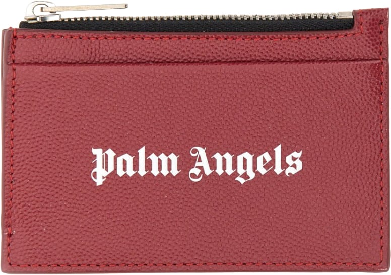 Palm Angels Caviar Card Holder Maroon