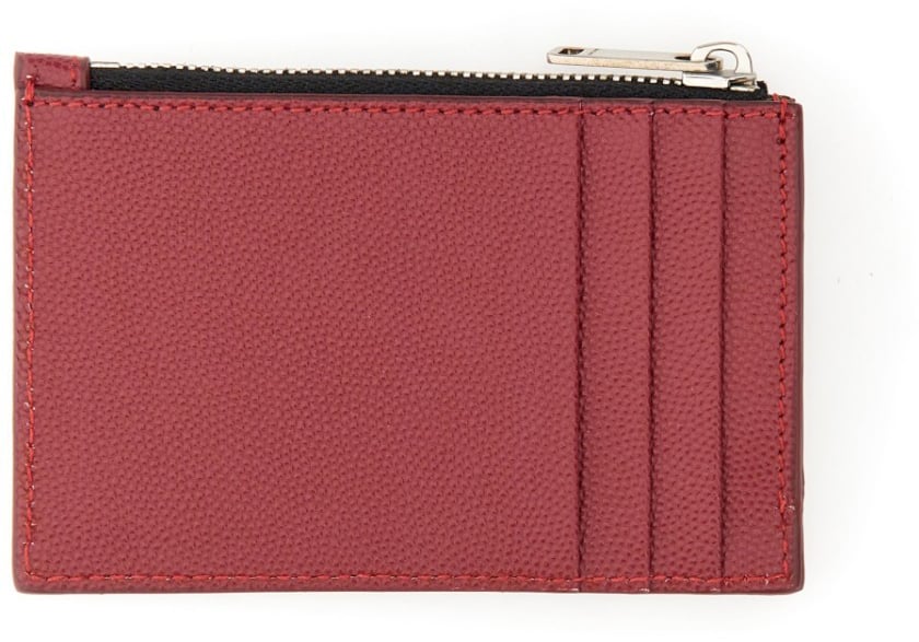 Palm Angels Caviar Card Holder Maroon