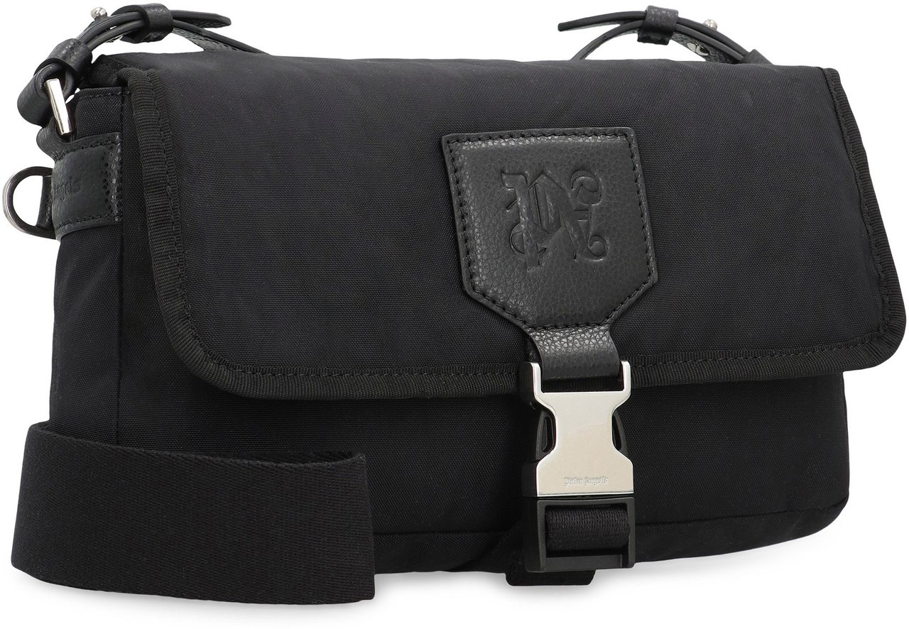 Palm Angels Shoulder bag in technical fabric Zwart