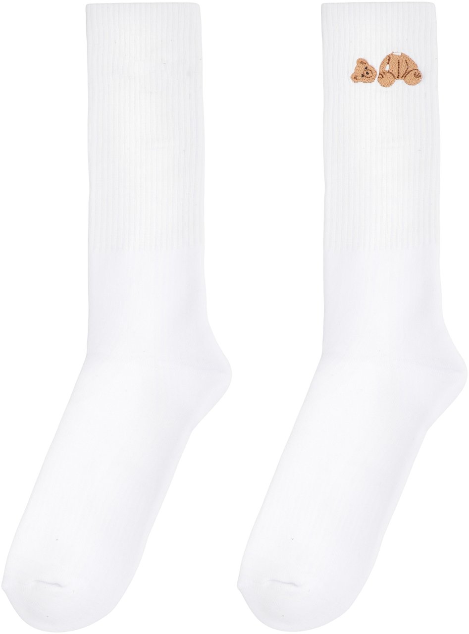 Palm Angels Socks made of cotton blend Wit