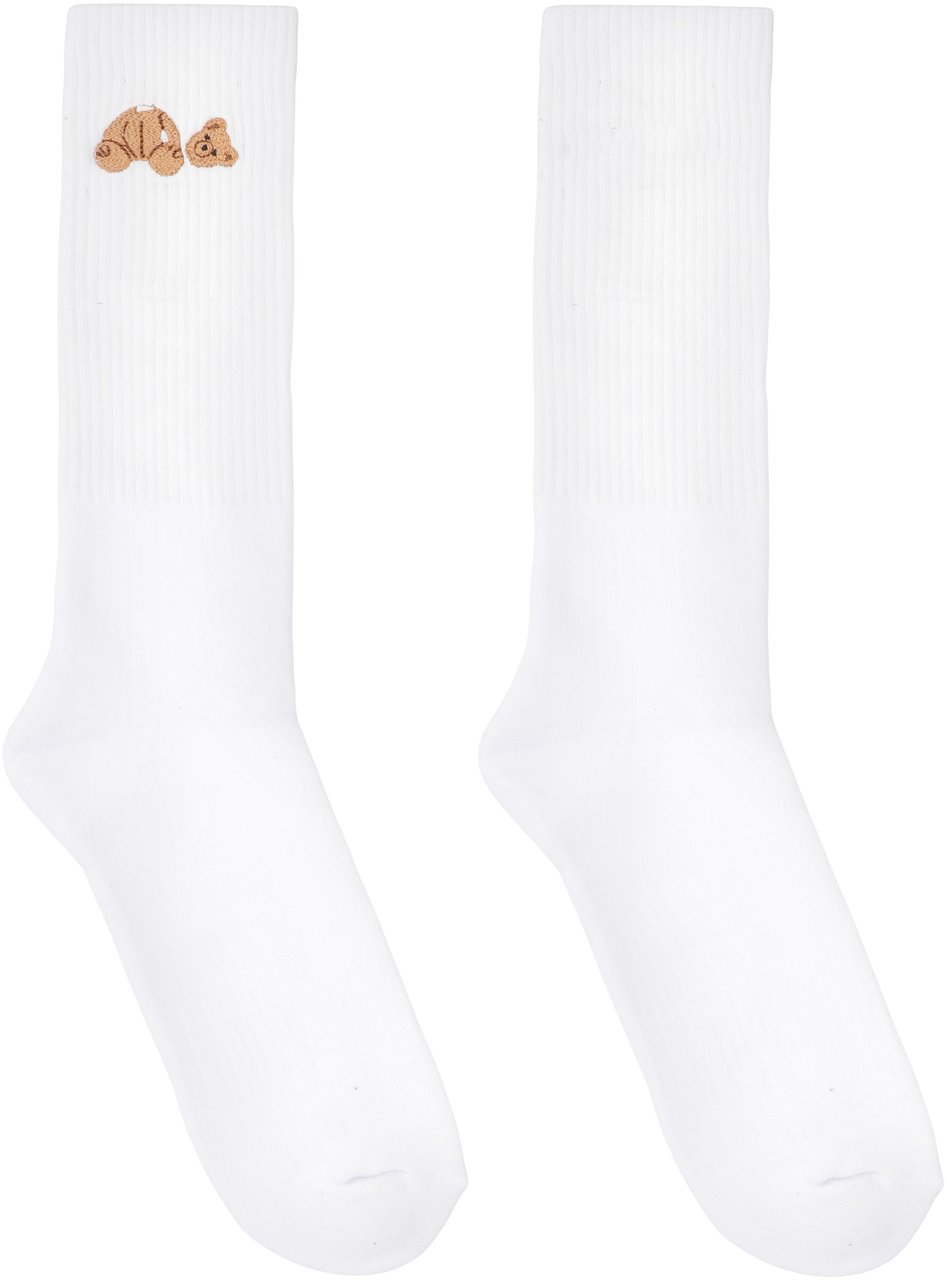Palm Angels Socks made of cotton blend Wit