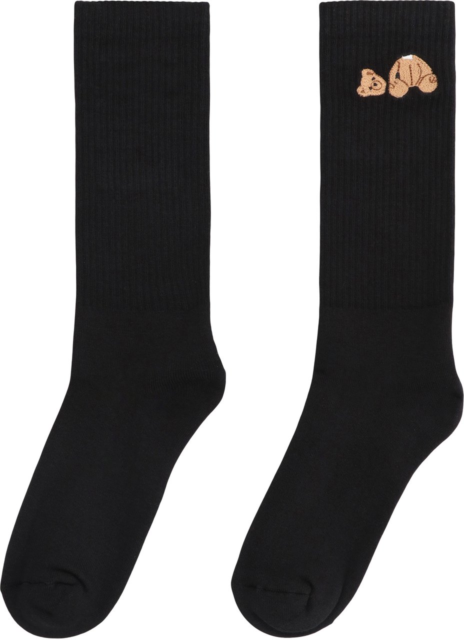 Palm Angels Socks made of cotton blend Zwart