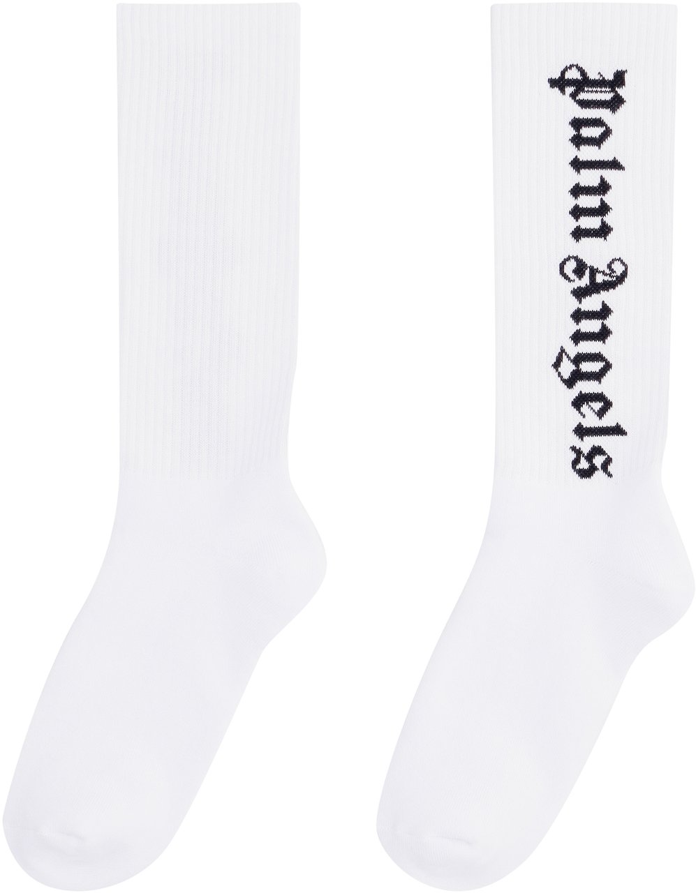 Palm Angels Cotton socks with logo Wit
