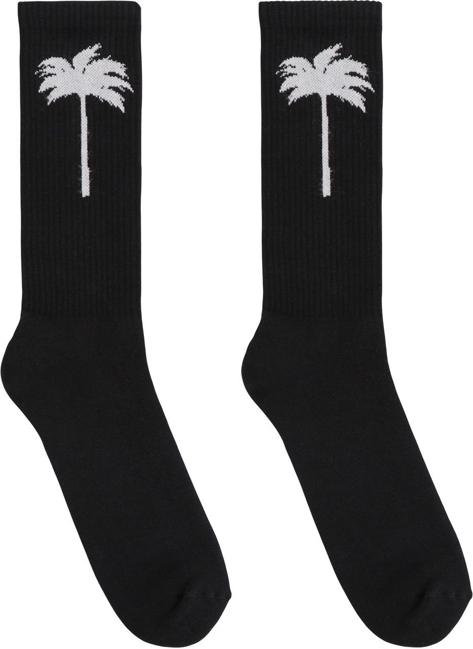Palm Angels Socks made of cotton blend Zwart