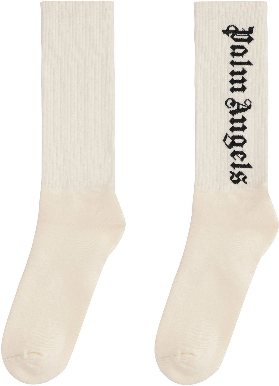 Palm Angels Socks made of cotton blend Wit