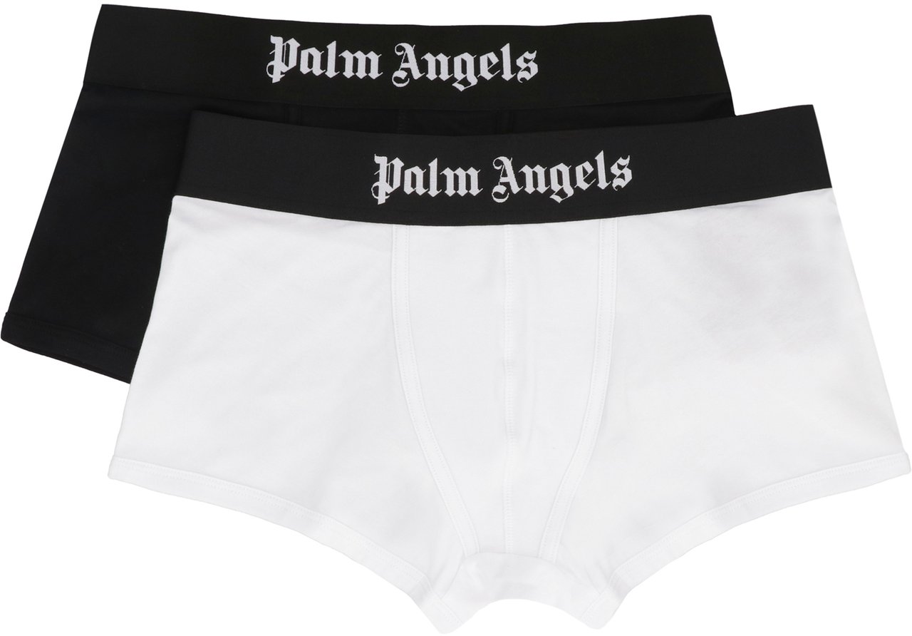 Palm Angels Set of two cotton boxers Wit
