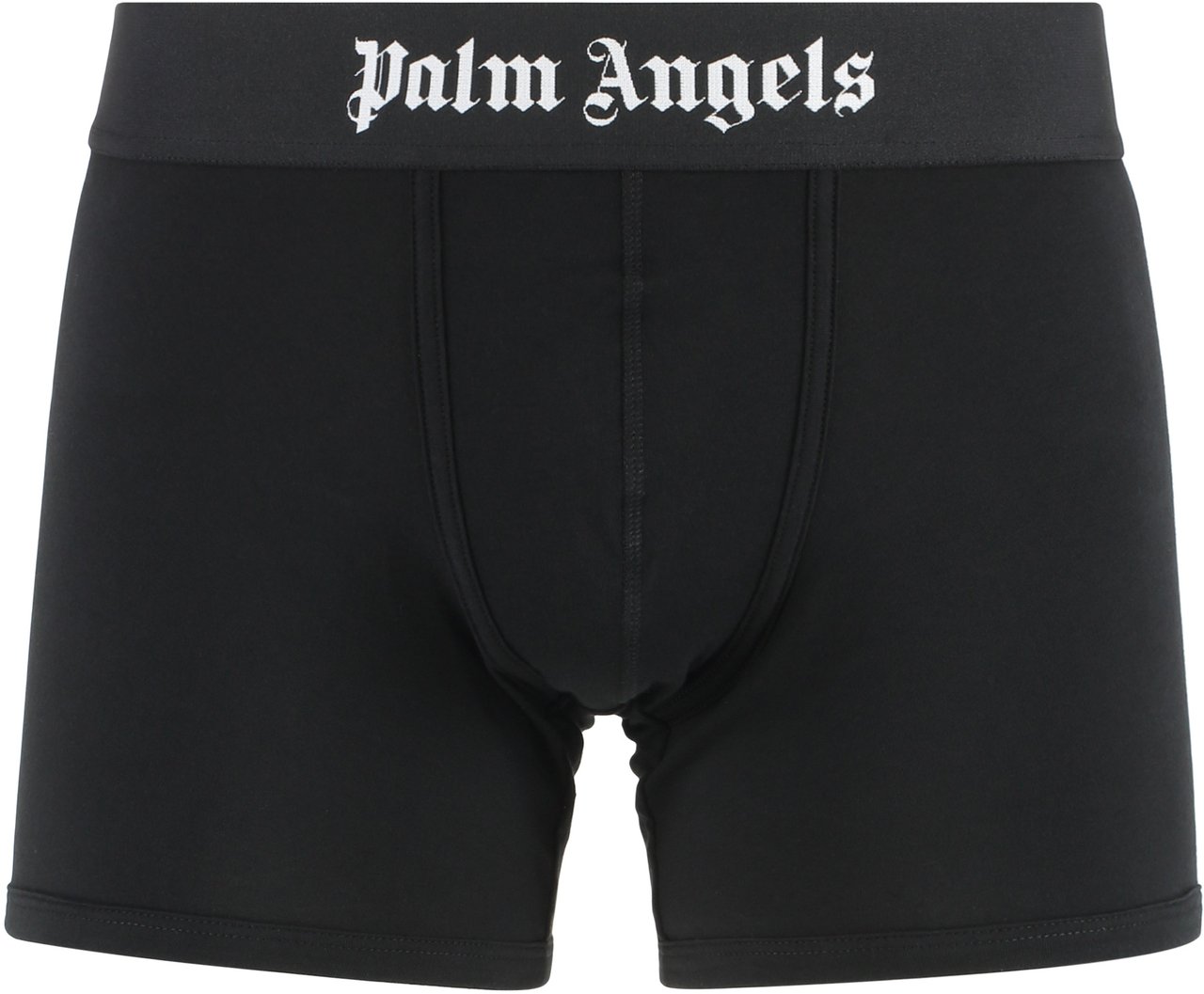 Palm Angels Two-pack of cotton boxer shorts with branded elastic band Zwart