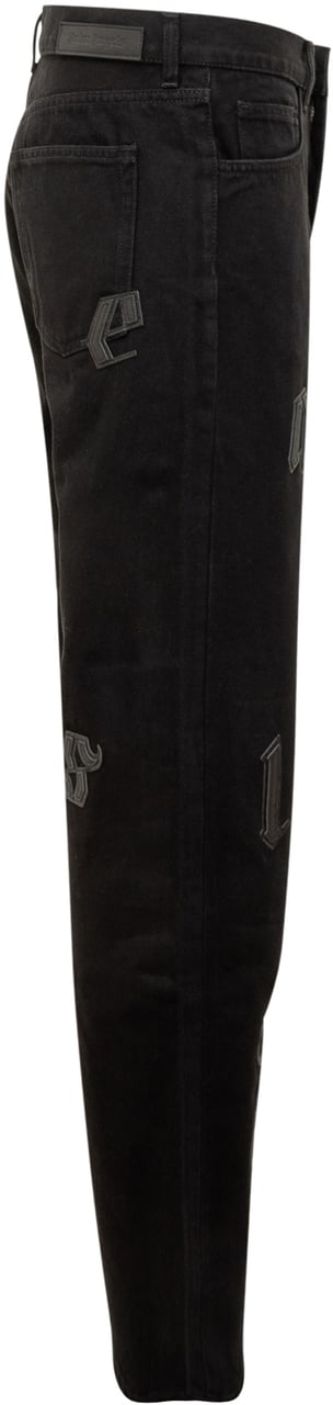Palm Angels Palm Angels Jeans Con Ricamo Logo Gothic Zwart