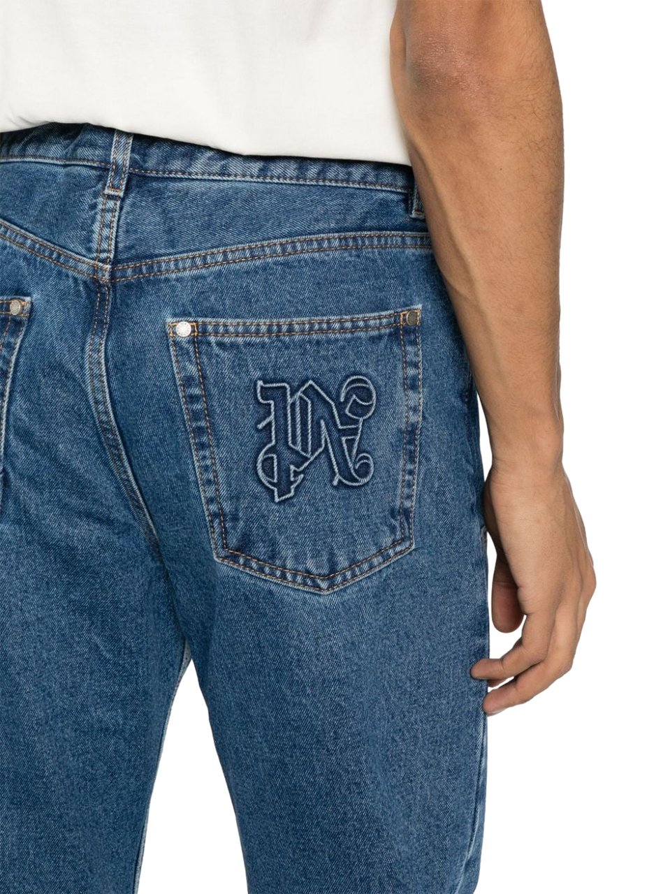 Palm Angels Jeans Blue Blauw