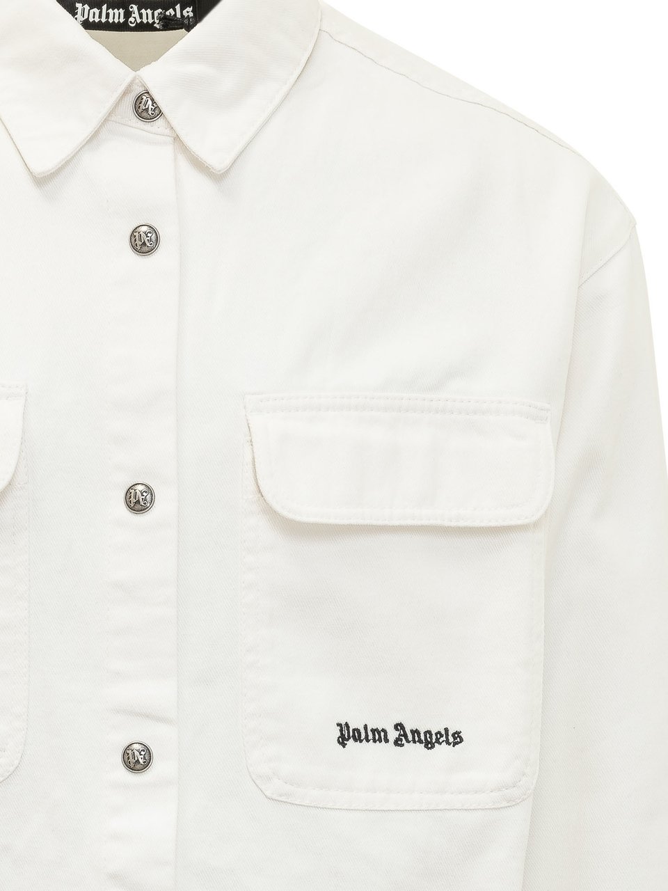 Palm Angels Camicia con Tasche e Bottoni Wit