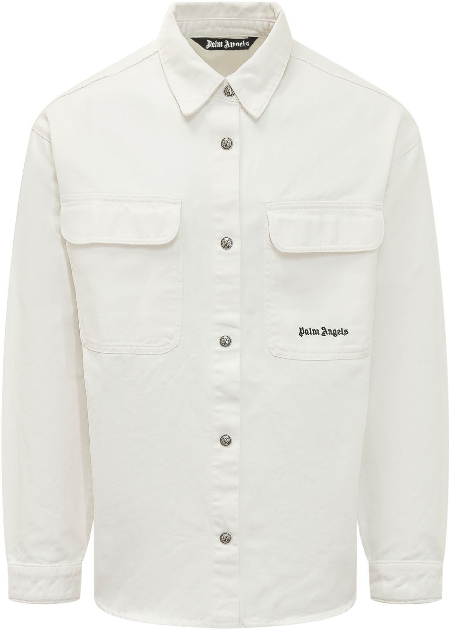 Palm Angels Camicia con Tasche e Bottoni Wit