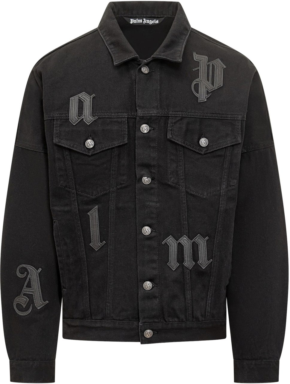 Palm Angels Palm Angels Giacca Con Ricamo Logo Gothic Zwart