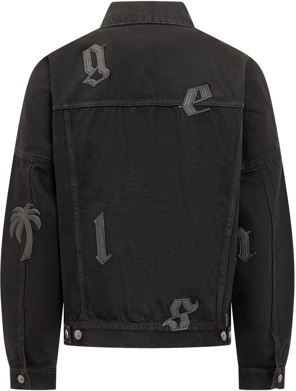 Palm Angels Palm Angels Giacca Con Ricamo Logo Gothic Zwart