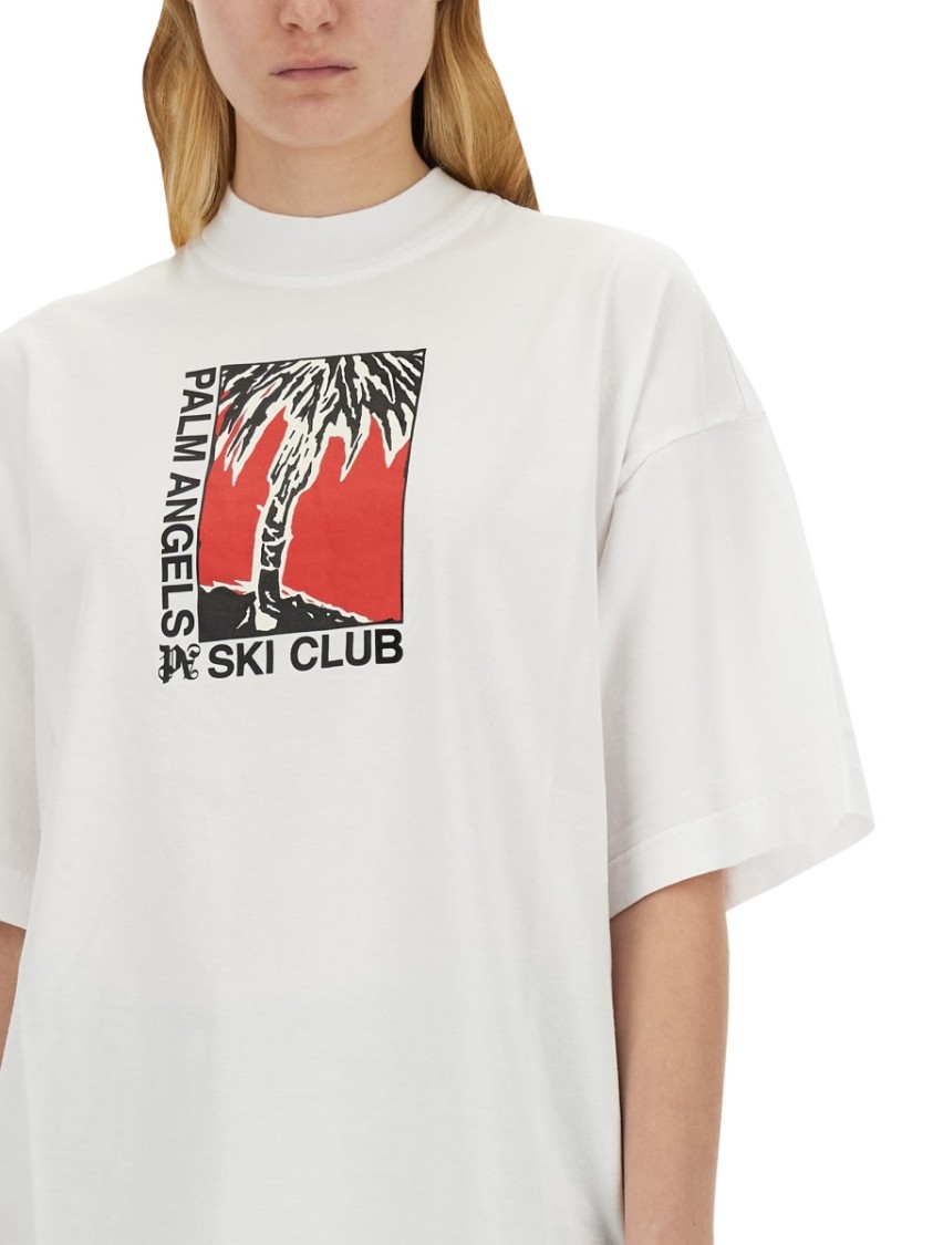 Palm Angels Palm Ski Club T-Shirt Wit